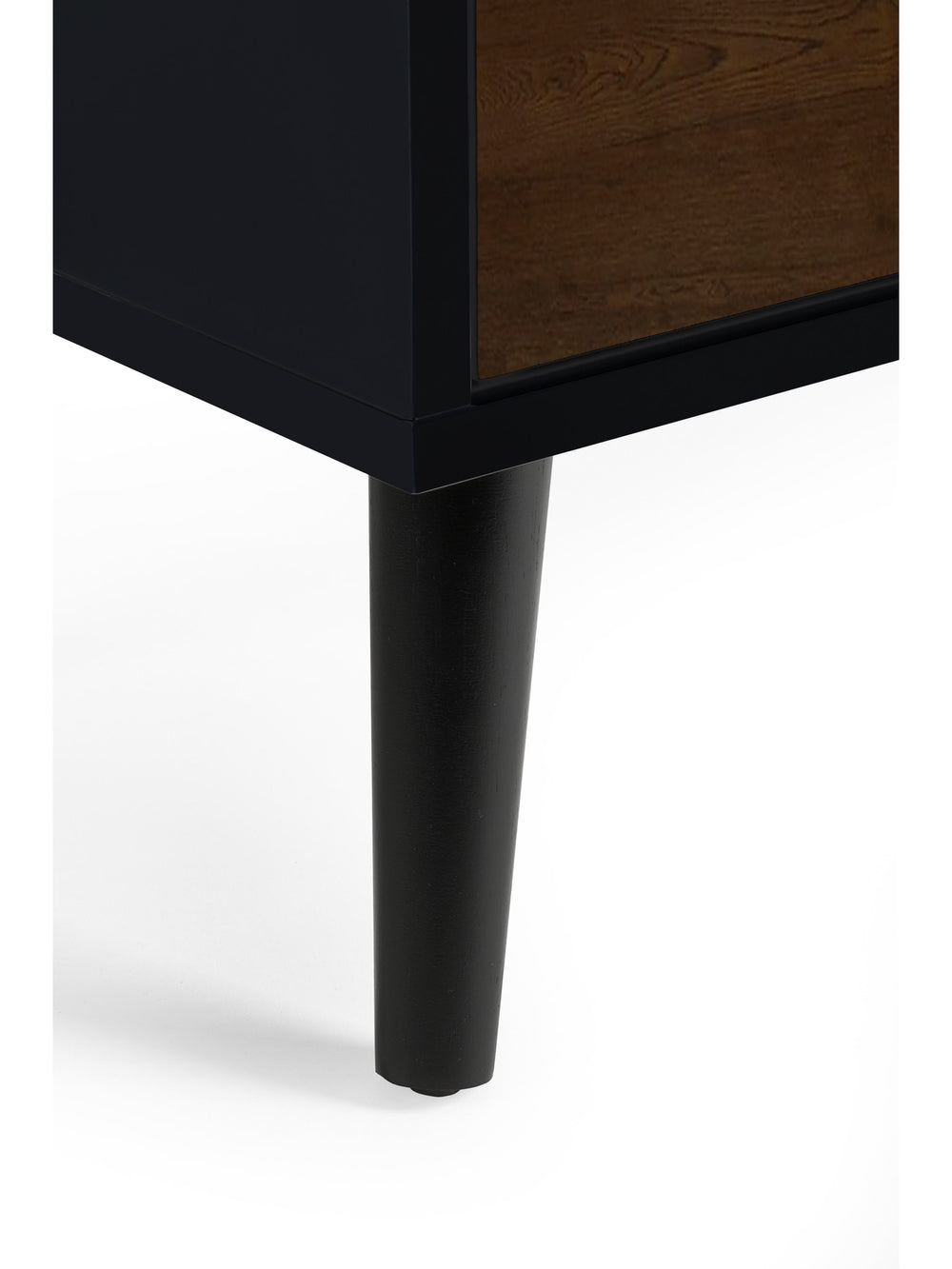 Alba 2 Drawer Bedside - Walnut/Black
