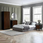 Alba 2 Drawer Bedside - Walnut/Black