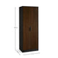 Alba 2 Door Wardrobe - Walnut/Black