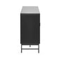 Alvin Black and Natural Wood‑Effect Sideboard
