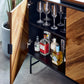 Alvin Black and Natural Wood‑Effect Sideboard
