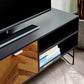 Alvin Black and Natural Wood‑Effect 65" TV Unit