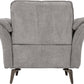 Amalfi 1 Seater Sofa - Grey Fabric