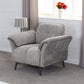 Amalfi 1 Seater Sofa - GREY FABRIC