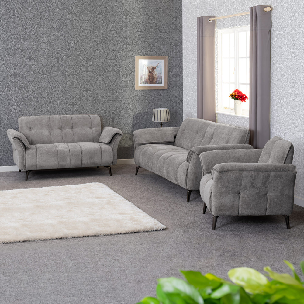 Amalfi 2 Seater Sofa - GREY FABRIC