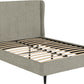 Amelia 4'6" Bed - Dark Grey Fabric
