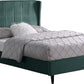 Amelia 4'6" Bed - Green Velvet Fabric