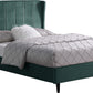 Amelia 5' Bed - GREEN VELVET FABRIC