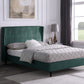 Amelia 4'6" Bed - GREEN VELVET FABRIC