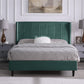 Amelia 4'6" Bed - Green Velvet Fabric