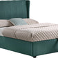 Amelia Plus 5' Storage Bed - Green Velvet Fabric
