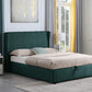 Amelia Plus 5' Storage Bed - GREEN VELVET FABRIC
