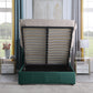 Amelia Plus 5' Storage Bed - Green Velvet Fabric