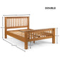Amsterdam 135cm Double Light Oak High Footend Solid Oak Bed