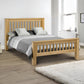 Amsterdam 135cm Double Light Oak High Footend Solid Oak Bed