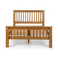 Amsterdam 135cm Double Light Oak High Footend Solid Oak Bed