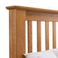 Amsterdam 135cm Double Light Oak High Footend Solid Oak Bed