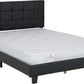Arran 4'6" Bed - Black Faux Leather