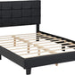 Arran 4'6" Bed - BLACK PU