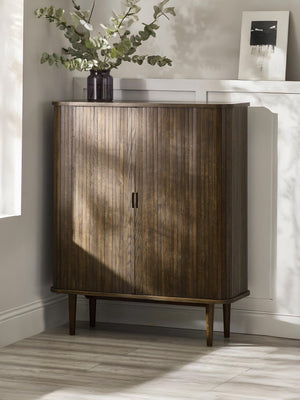 Arya Drinks Cabinet - Dark Oak Effect