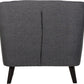 Ashley 1 Seater Sofa - Dark Grey Fabric