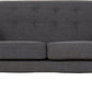 Ashley 2 Seater Sofa - Dark Grey Fabric