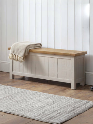 Aspen Storage Bench - Grey Wash