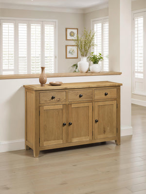 Astoria 3 Door 3 Drawer Sideboard - Oak