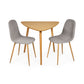 Athena Light Oak Triangular 3 Seater Dining Table