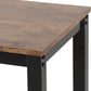 Athens Breakfast Bar Set - Acacia Effect/Black