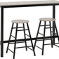 Athens Breakfast Bar Set - Concrete Effect/Black