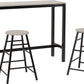 Athens Breakfast Bar Set - Concrete Effect/Black