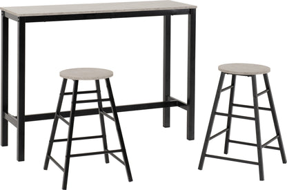 Athens Breakfast Bar Set - CONCRETE EFFECT
