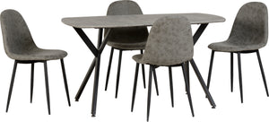 Athens Rectangular Dining Set - CONCRETE EFFECT