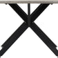 Athens Oval Coffee Table - Concrete Effect/Black