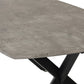 Athens Oval Coffee Table - Concrete Effect/Black