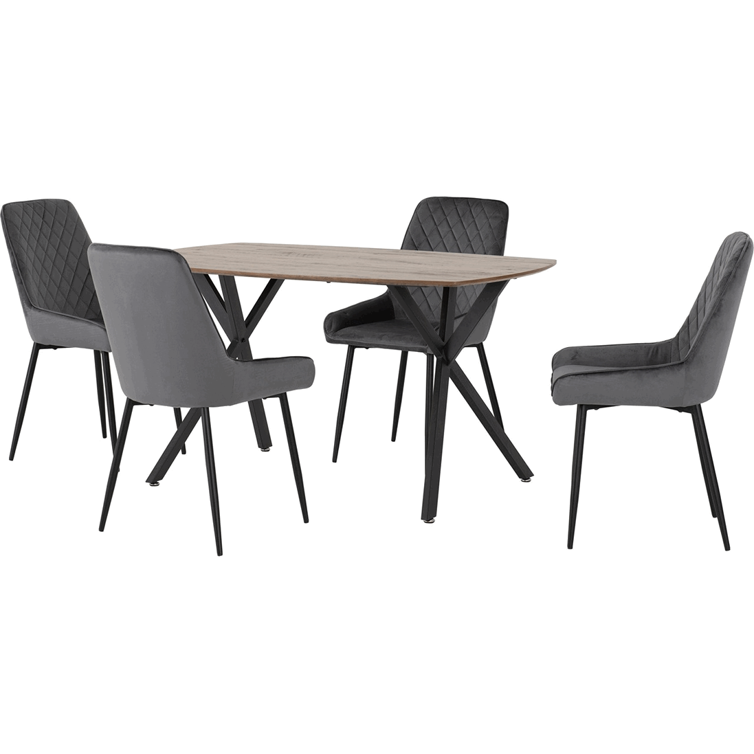 Athens Rectangular Dining Set + Avery Chairs