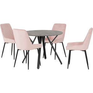 Athens Round Dining Set + Avery Chairs