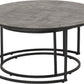 Athens Round Coffee Table Set - CONCRETE EFFECT