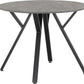 Athens Round Dining Table - Concrete Effect/Black
