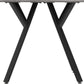 Athens Round Dining Table - Concrete Effect/Black