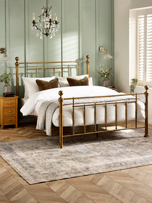 Aurealia Brass Effect Metal King Bed