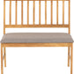 Austin Dining Bench - Oak Effect/Grey Fabric