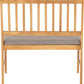 Austin Dining Bench - Oak Effect/Grey Fabric