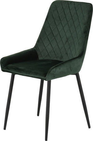 Avery Extending Dining Set with Avery Chairs - CONCRETE/EMERALD GREEN VELVET