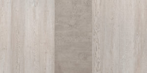 Avery Extending Dining Set with Avery Chairs - CONCRETE/GREY VELVET