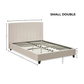 Aylen Upholstered Bed Frame - Oatmeal Linen, Small Double