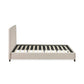 Aylen Upholstered Bed Frame - Oatmeal Linen, Double