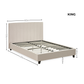 Aylen Upholstered Bed Frame - Oatmeal Linen, King