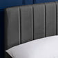 Aylen Upholstered Bed Frame - Dark Grey Linen, Small Double